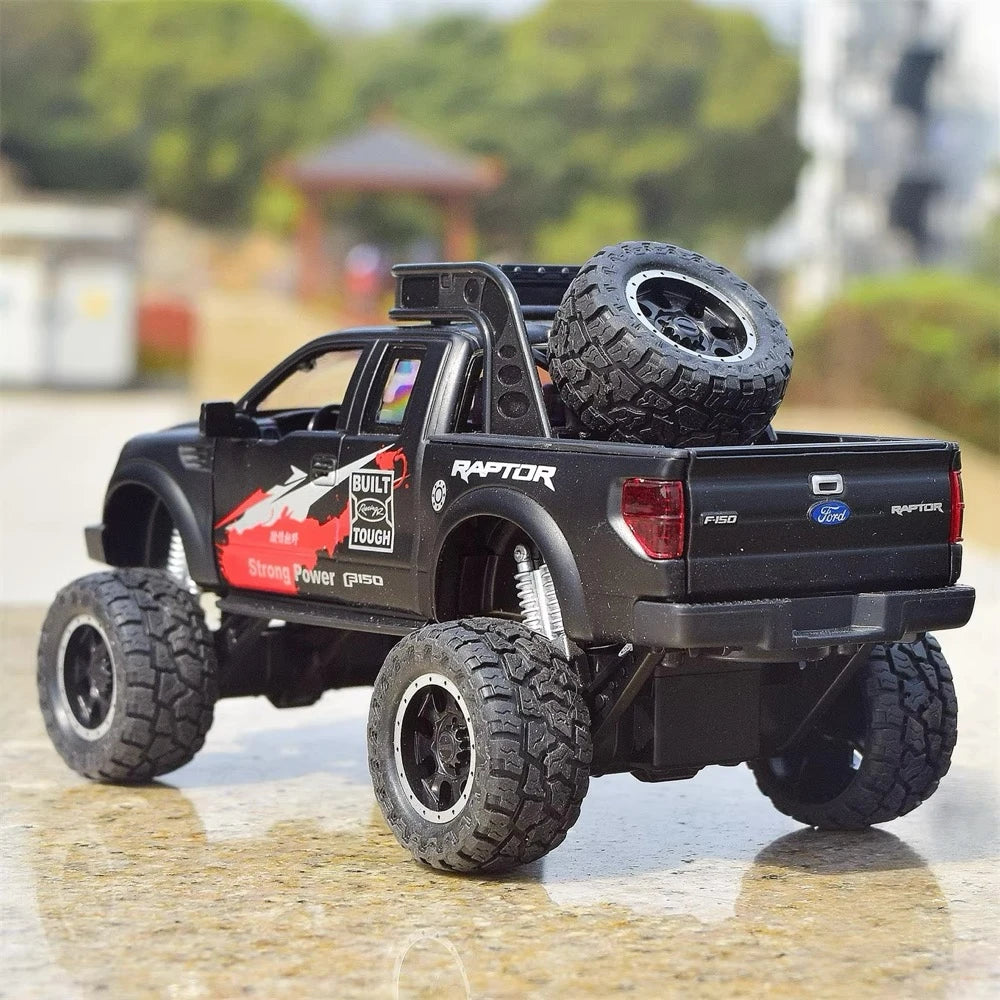[TOY] 1:32 Ford 2010 F-150 SVT Raptor Off-Road Modified nero modellino di auto Die-Cast
