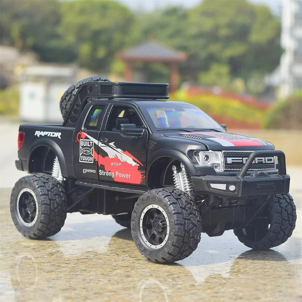 [TOY] 1:32 Ford 2010 F-150 SVT Raptor Off-Road Modified nero modellino di auto Die-Cast