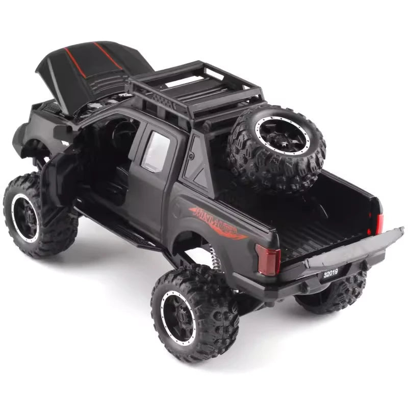 [TOY] 1:32 Ford 2020 F-150 Raptor Off-Road ブラック モデルカー Die-Cast