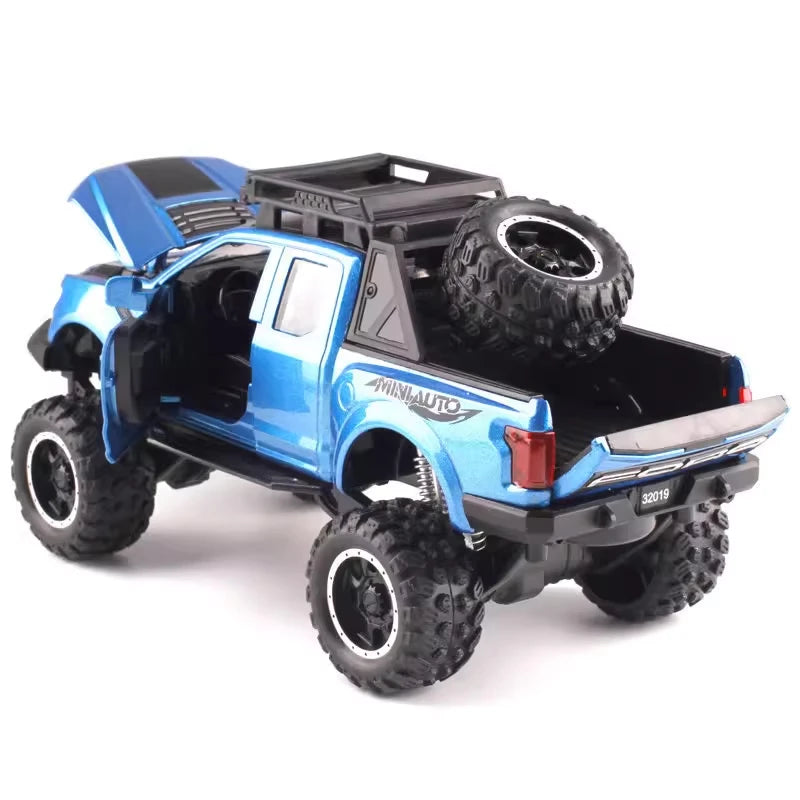 [TOY] 1:32 Ford 2020 F-150 Raptor Off-Road Blue Model Car Die-Cast