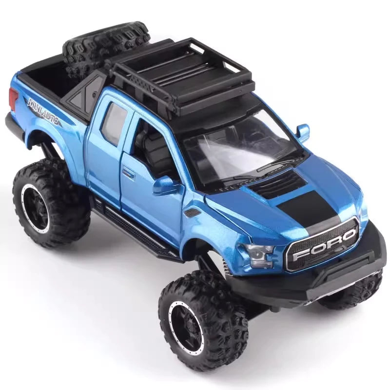 [TOY] 1:32 Ford 2020 F-150 Raptor Off-Road Blue Model Car Die-Cast