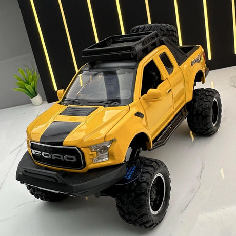 [TOY] 1:32 Ford 2020 F-150 Raptor Off-Road gul modellbil Die-Cast