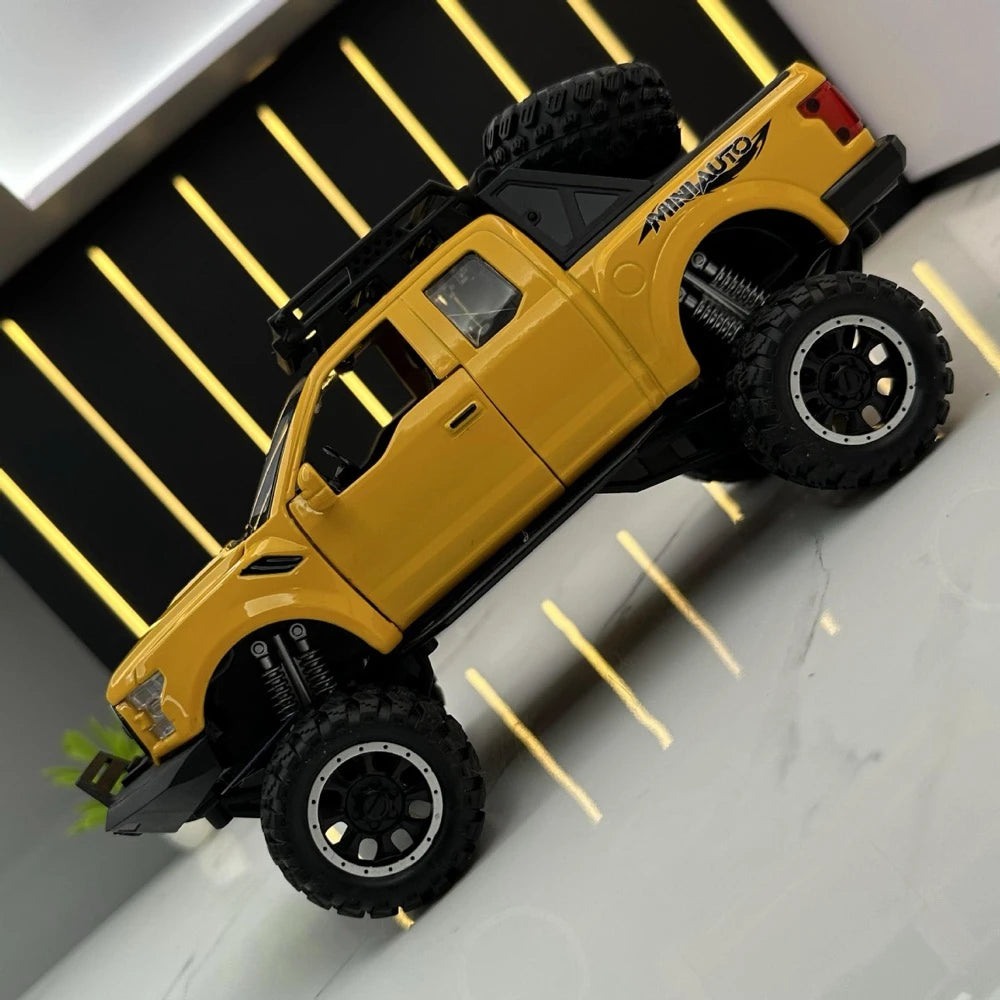 [TOY] 1:32 Ford 2020 F-150 Raptor Off-Road Yellow Model Car Die-Cast