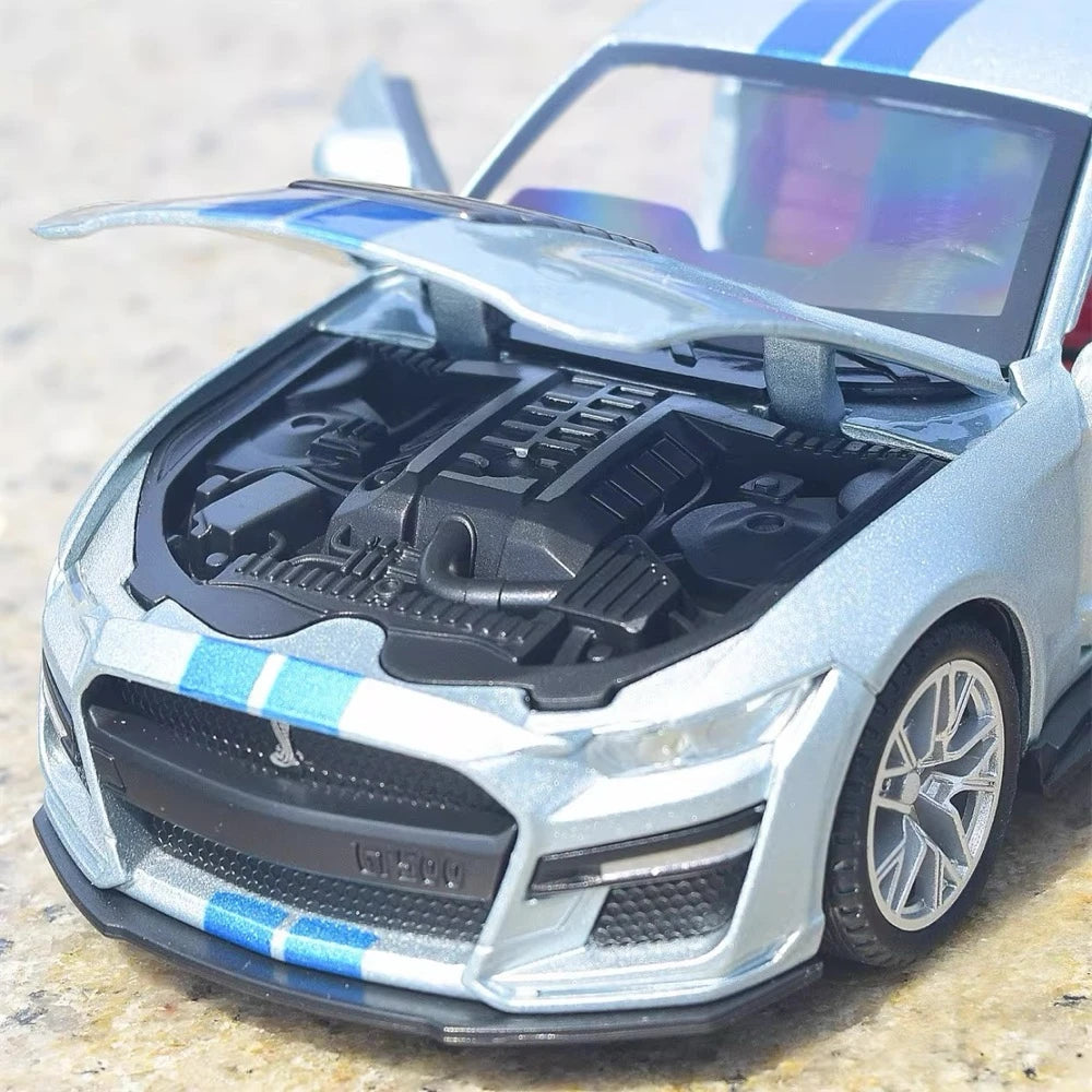 [TOY] 1:32 Ford 2020 Mustang Shelby GT500 Silver Model Car Die-Cast