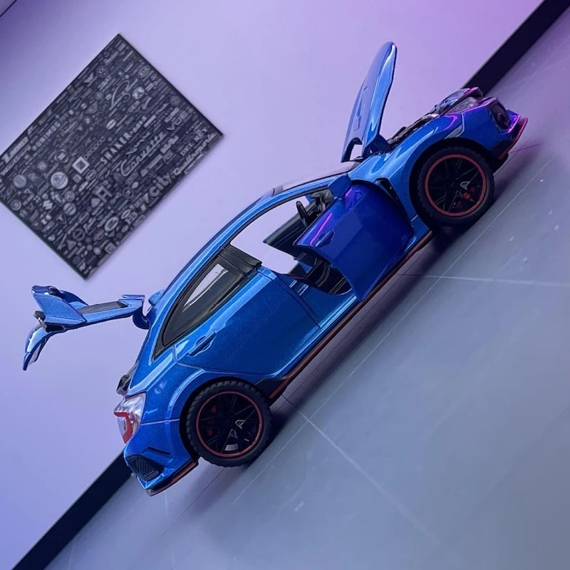 [TOY] 1:32 Honda 2016 Civic 10th Type R Blue Model Car Die-Cast