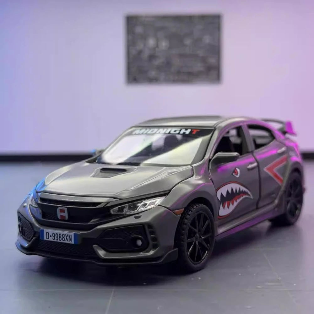 [TOY] 1:32 Honda 2016 Civic 10th Type R Sport Gray Model Car Die-Cast