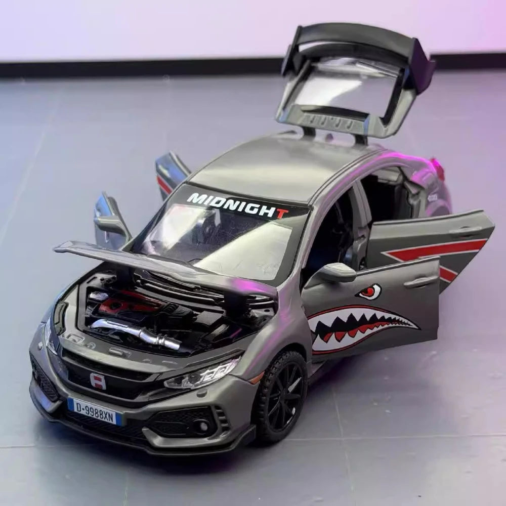 [TOY] 1:32 Honda 2016 Civic 10th Type R Sport Gray Model Car Die-Cast