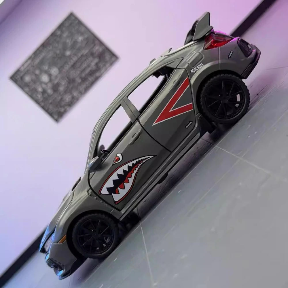 [TOY] 1:32 Honda 2016 Civic 10th Type R Sport Gray Model Car Die-Cast