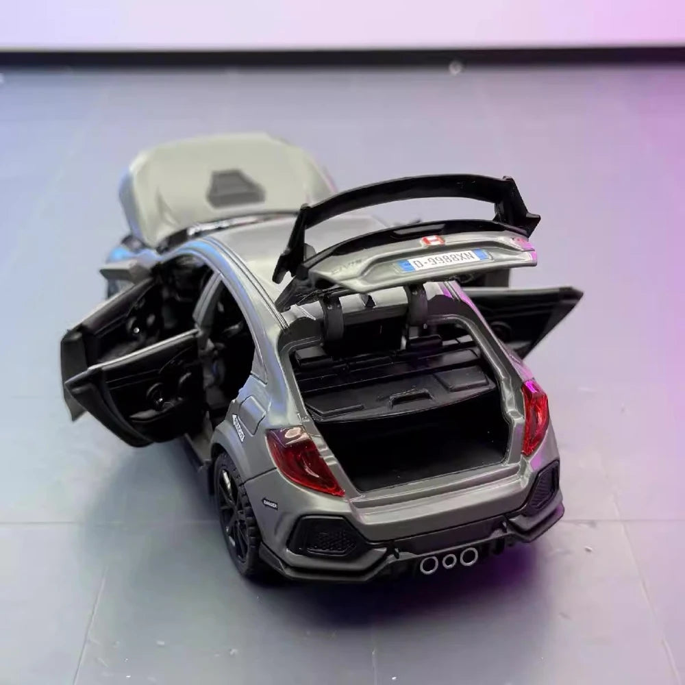 [TOY] 1:32 Honda 2016 Civic 10th Type R Sport Gray Model Car Die-Cast