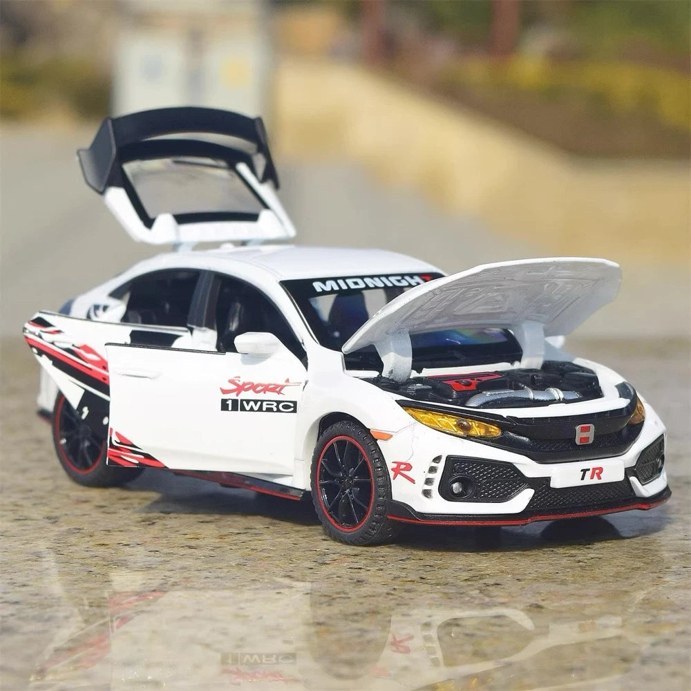 [TOY] 1:32 Honda 2016 Civic 10th Type R sportiva bianco modellino di auto Die-Cast