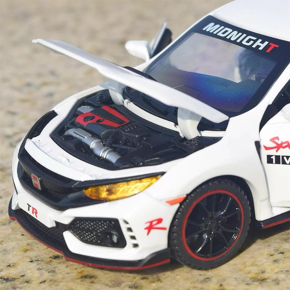 [TOY] 1:32 Honda 2016 Civic 10th Type R sportiva bianco modellino di auto Die-Cast