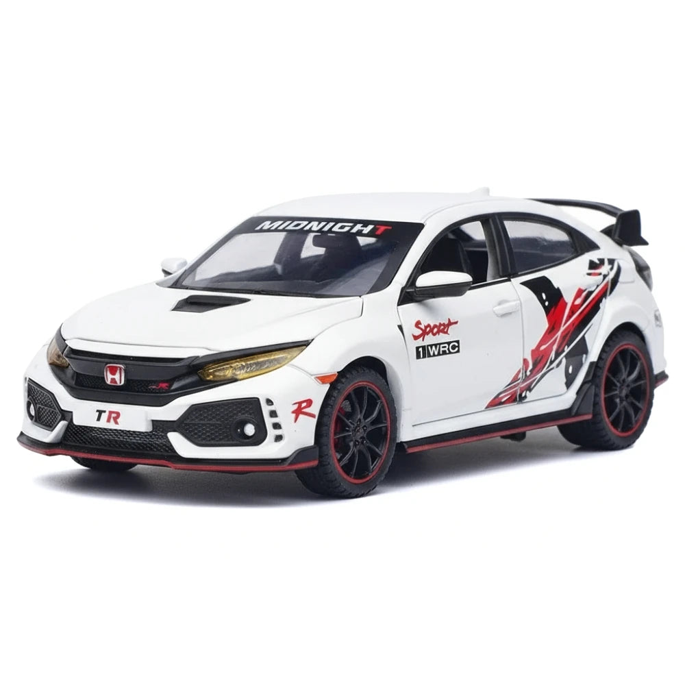 [TOY] 1:32 Honda 2016 Civic 10th Type R sportiva bianco modellino di auto Die-Cast