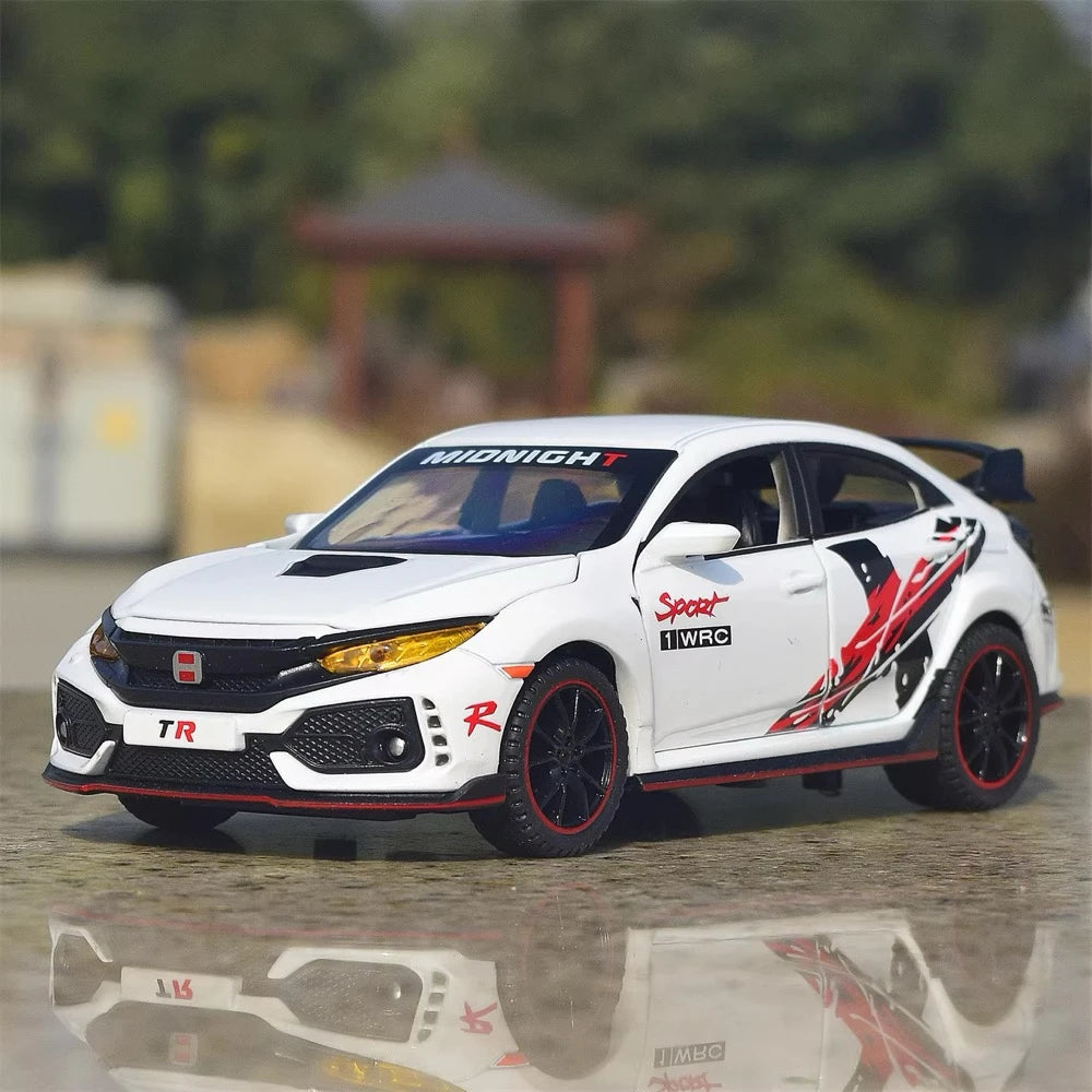 [TOY] 1:32 Honda 2016 Civic 10th Type R sportiva bianco modellino di auto Die-Cast