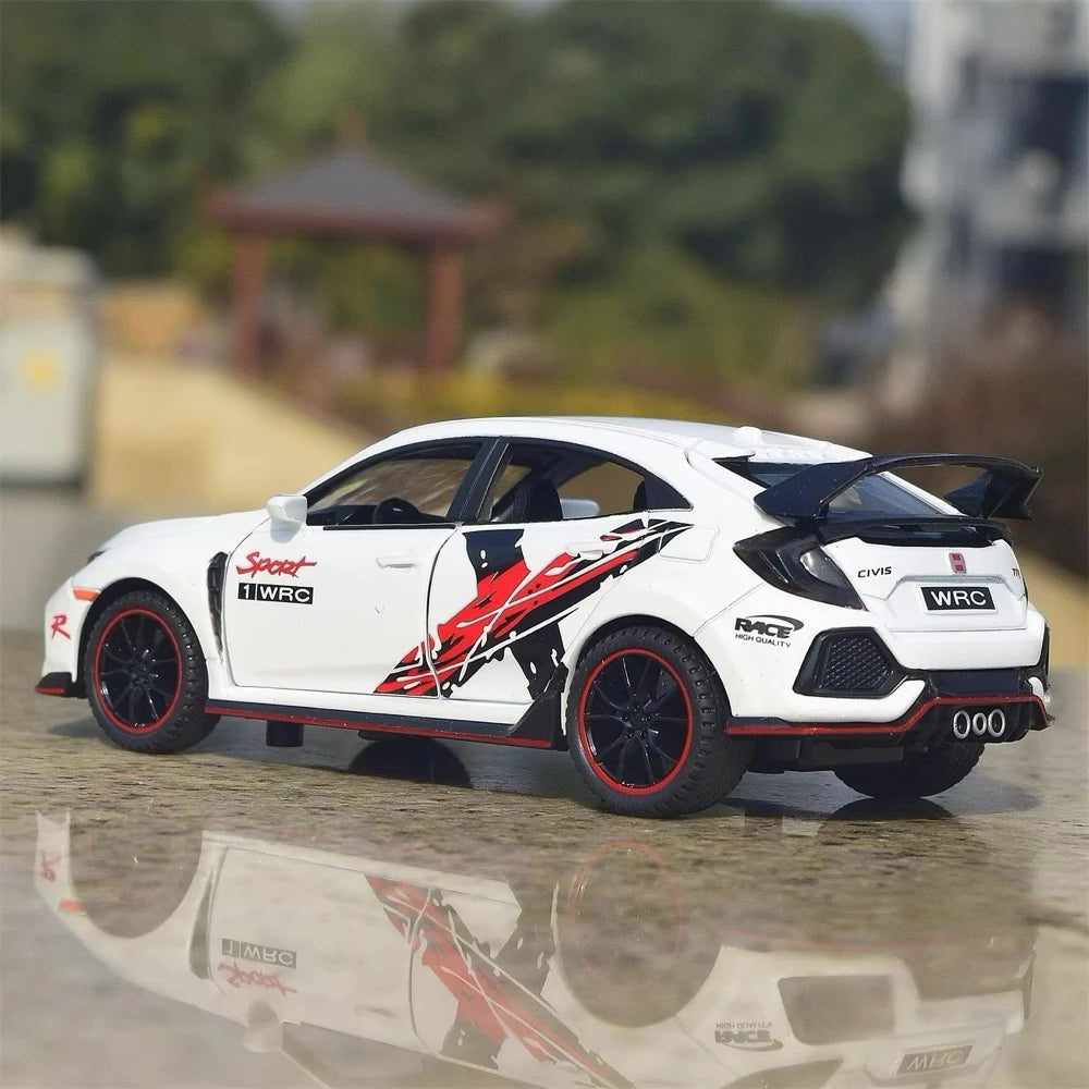 [TOY] 1:32 Honda 2016 Civic 10th Type R sportiva bianco modellino di auto Die-Cast