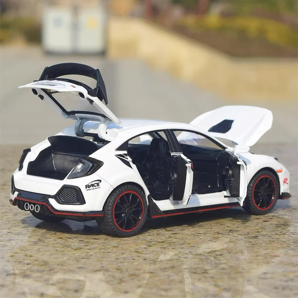 [TOY] 1:32 Honda 2016 Civic 10th Type R sportiva bianco modellino di auto Die-Cast