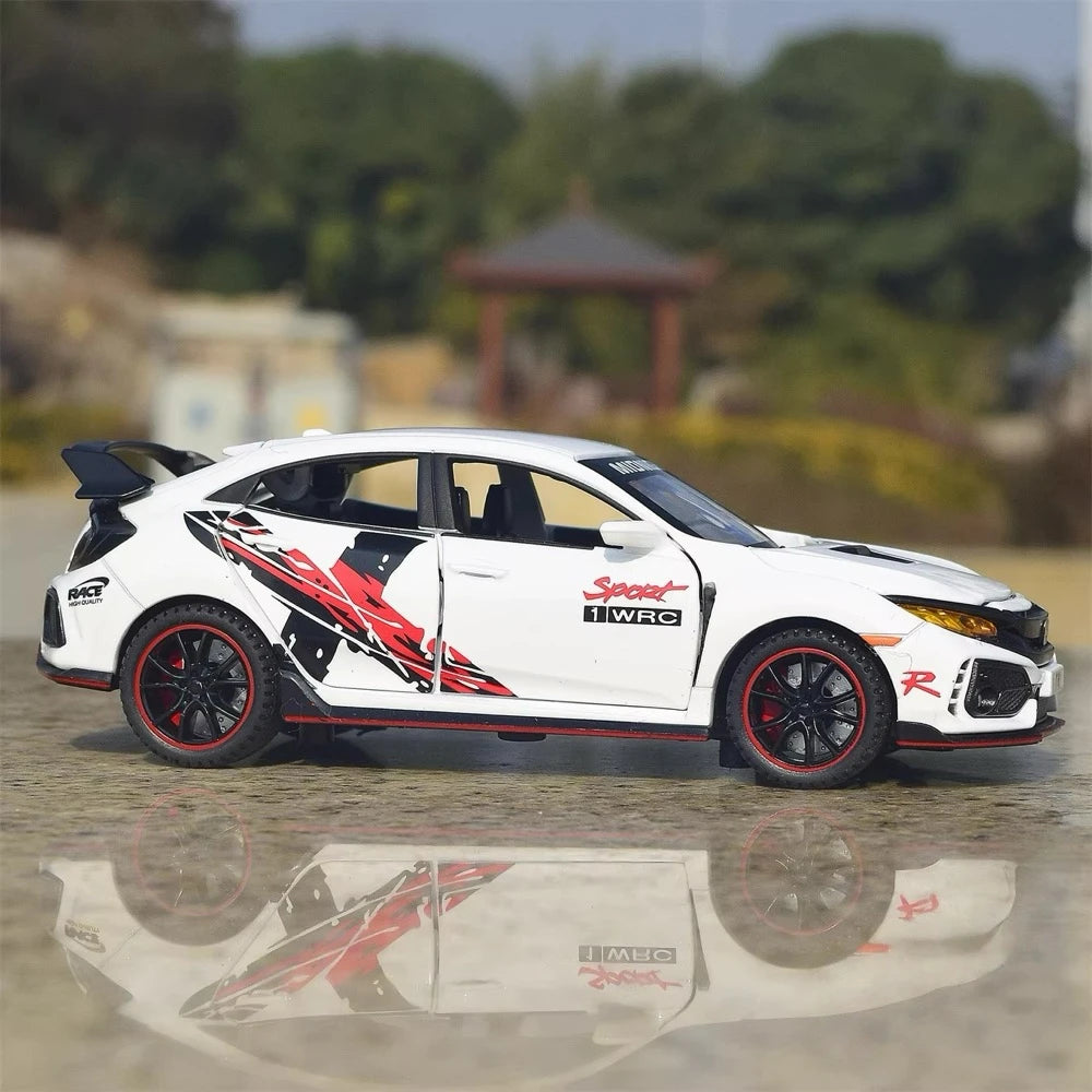 [TOY] 1:32 Honda 2016 Civic 10th Type R sportiva bianco modellino di auto Die-Cast