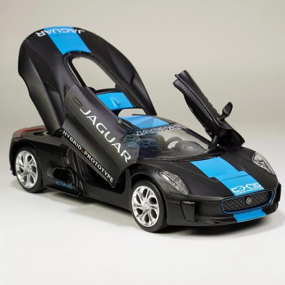 [TOY] 1:32 Jaguar 2010 C-X75 Black Model Car Die-Cast