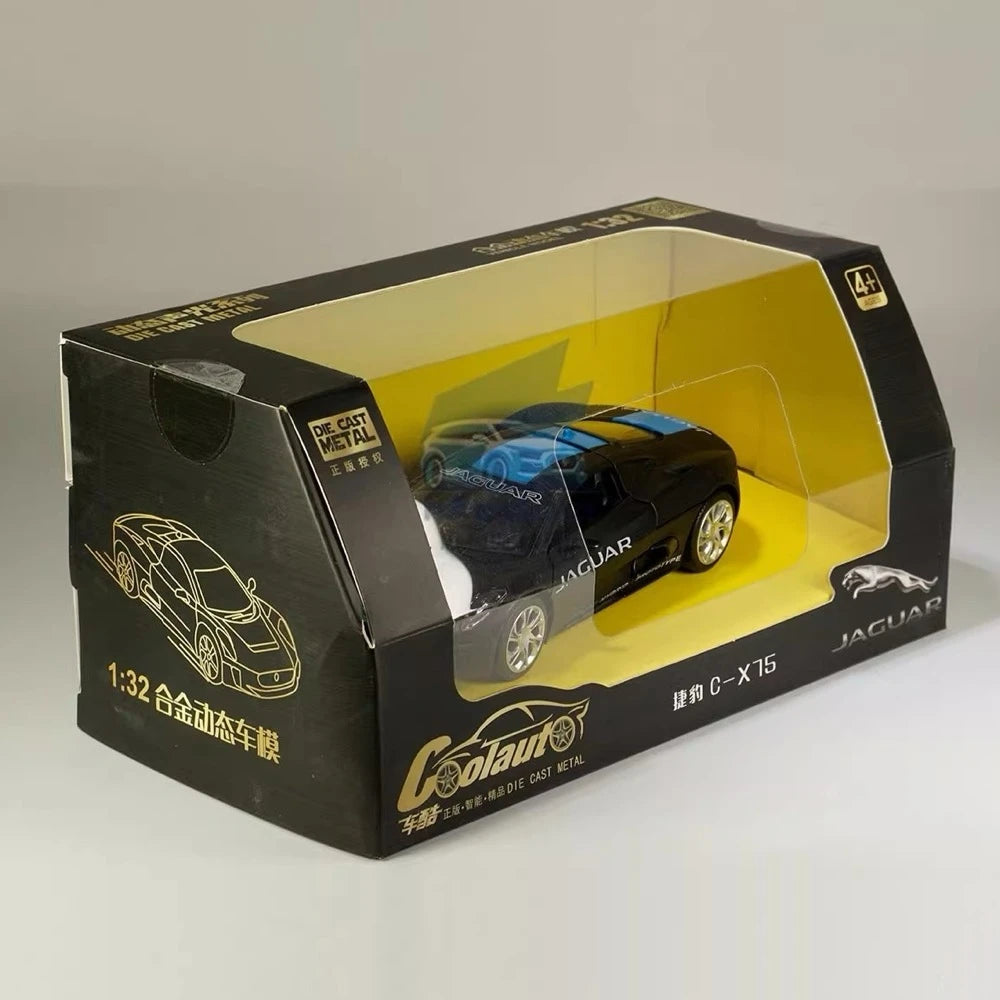[TOY] 1:32 Jaguar 2010 C-X75 Black Model Car Die-Cast