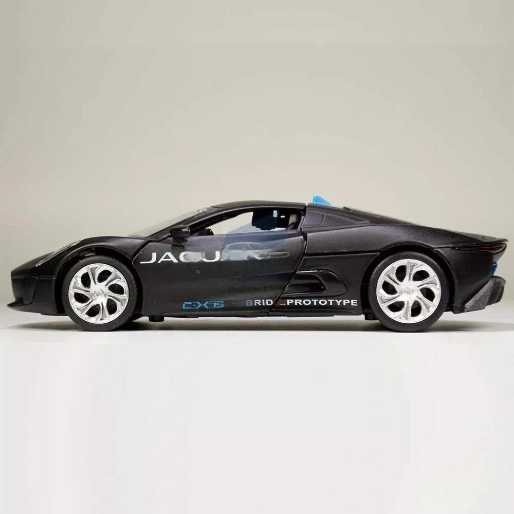 [TOY] 1:32 Jaguar 2010 C-X75 Black Model Car Die-Cast