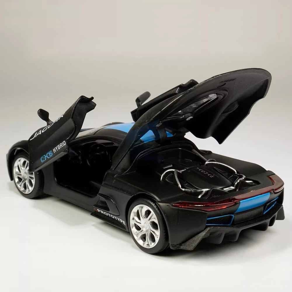 [TOY] 1:32 Jaguar 2010 C-X75 Black Model Car Die-Cast