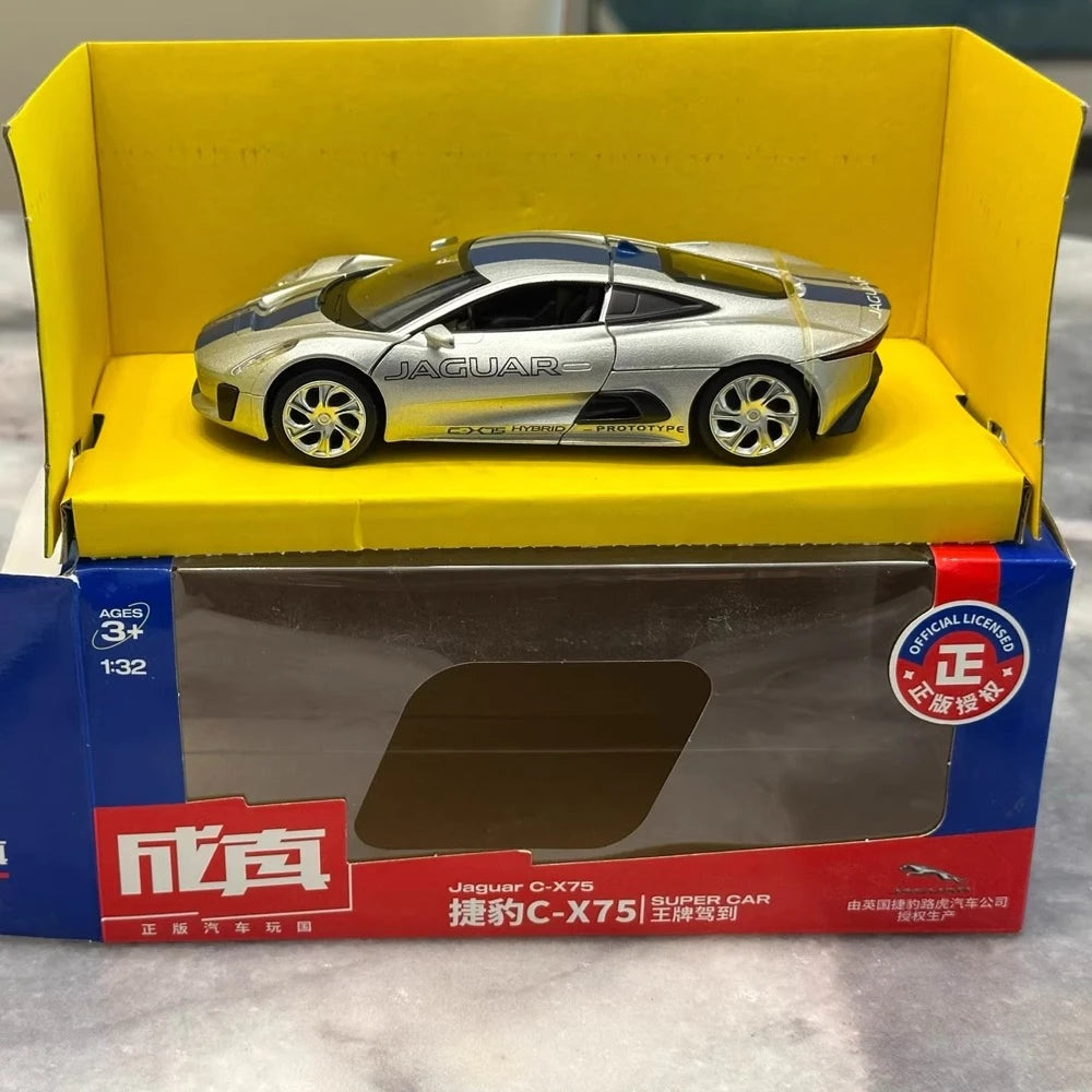 [TOY] 1:32 Jaguar 2010 C-X75 Silver Model Car Die-Cast