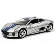 Jaguar 2010 C-X75 silver 1:32 – modellbil i gjuten metall för display
