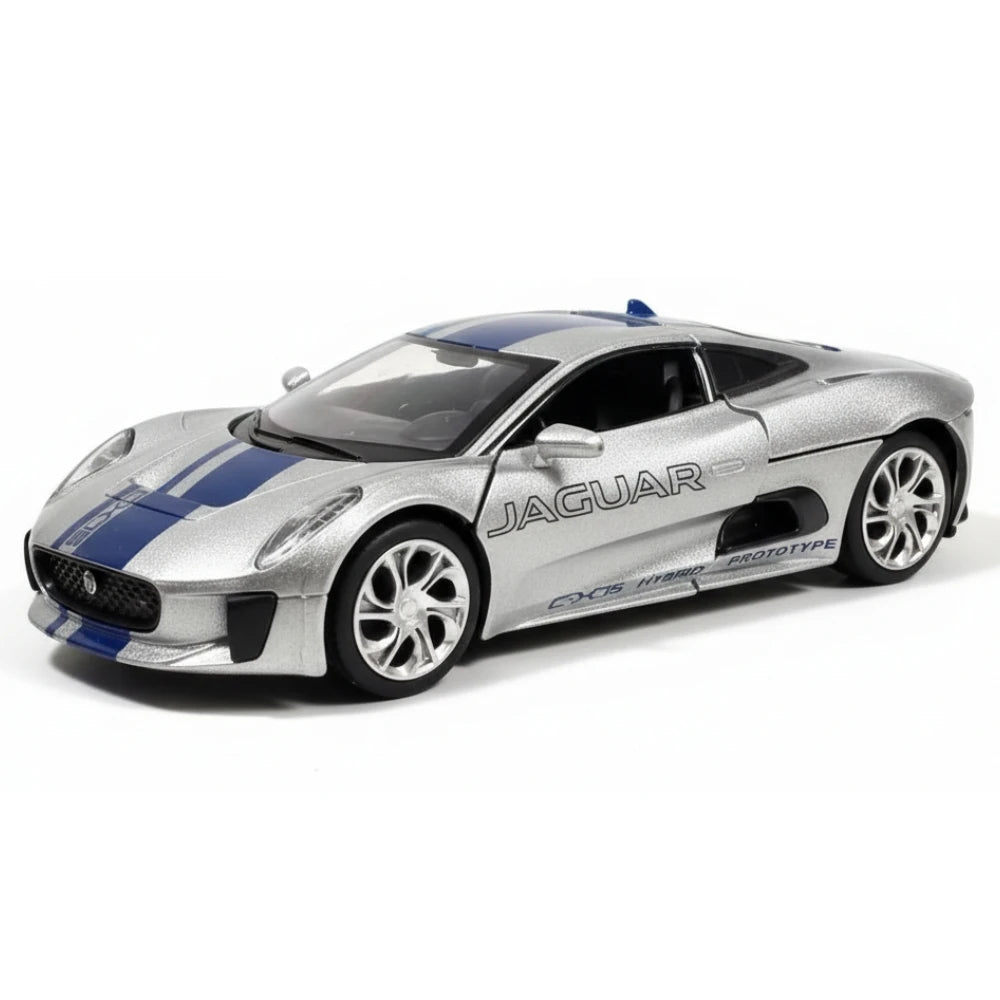 [TOY] 1:32 Jaguar 2010 C-X75 Silver Model Car Die-Cast