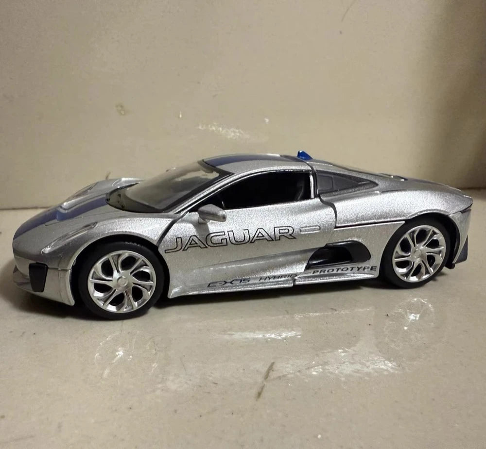 [TOY] 1:32 Jaguar 2010 C-X75 Silver Model Car Die-Cast