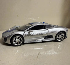 [TOY] 1:32 Jaguar 2010 C-X75 Silver Model Car Die-Cast