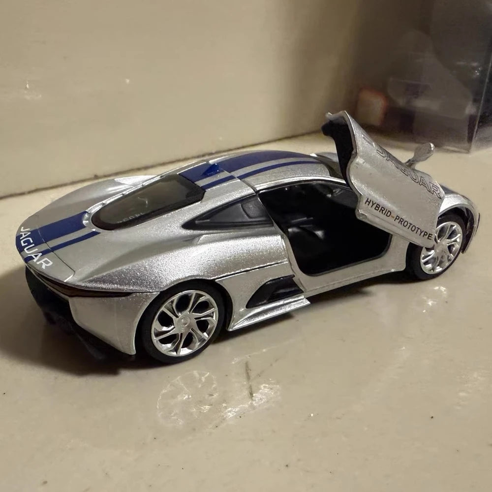 [TOY] 1:32 Jaguar 2010 C-X75 Silver Model Car Die-Cast