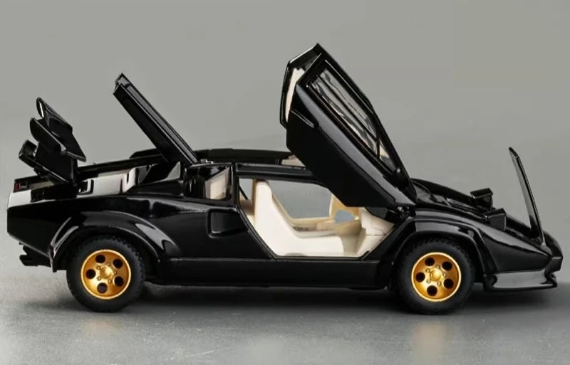 [TOY] 1:32 Lamborghini 1982 Countach LP500S Black Model Car Die-Cast