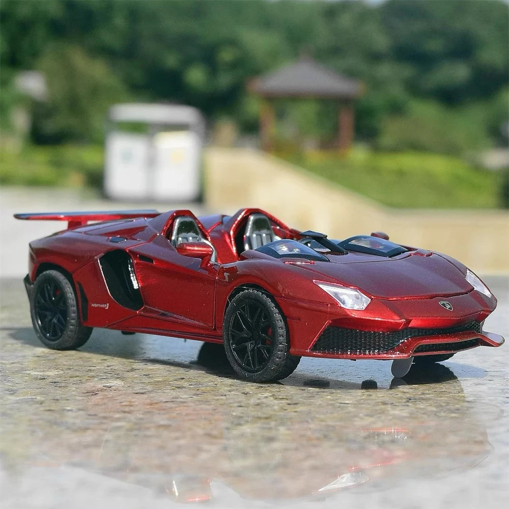 [TOY] 1:32 Lamborghini 2012 Aventador J röd modellbil Die-Cast