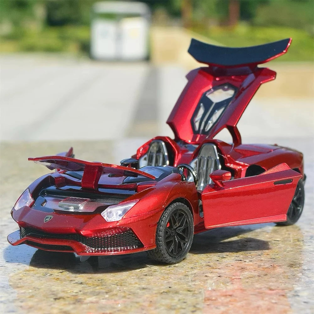 [TOY] 1:32 Lamborghini 2012 Aventador J röd modellbil Die-Cast