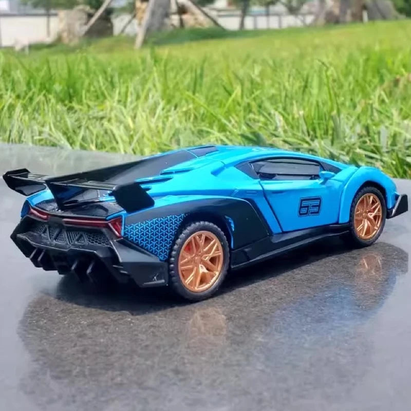 [TOY] 1:32 Lamborghini 2013 Veneno blu modellino di auto Die-Cast