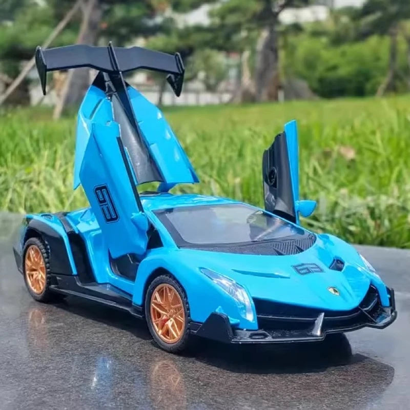 [TOY] 1:32 Lamborghini 2013 Veneno blu modellino di auto Die-Cast