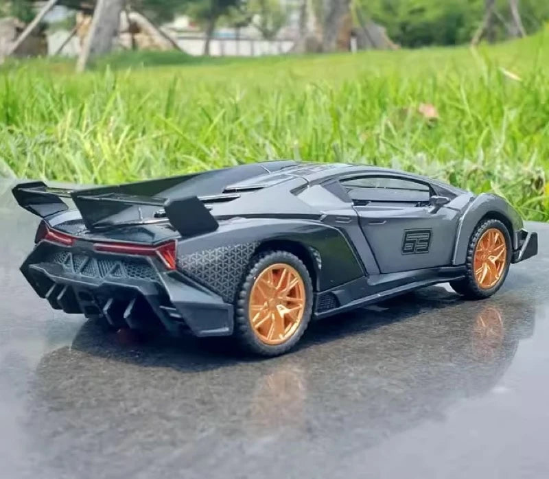 [TOY] 1:32 Lamborghini 2013 Veneno harmaa pienoismalli Die-Cast
