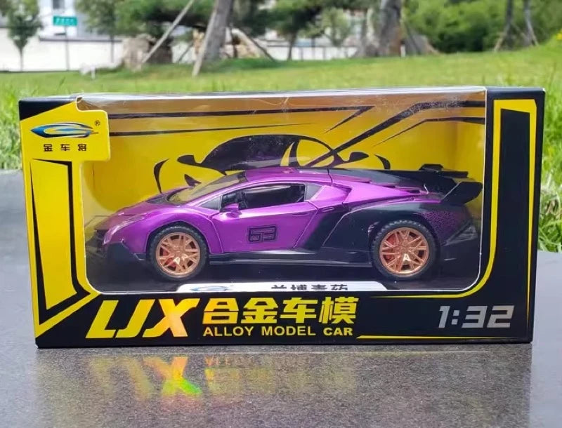 [TOY] 1:32 Lamborghini 2013 Veneno viola modellino di auto Die-Cast