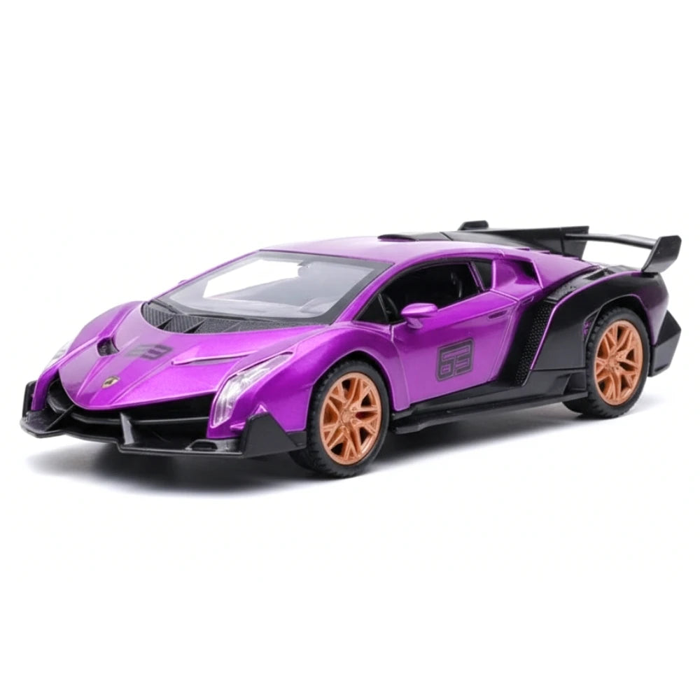 [TOY] 1:32 Lamborghini 2013 Veneno viola modellino di auto Die-Cast