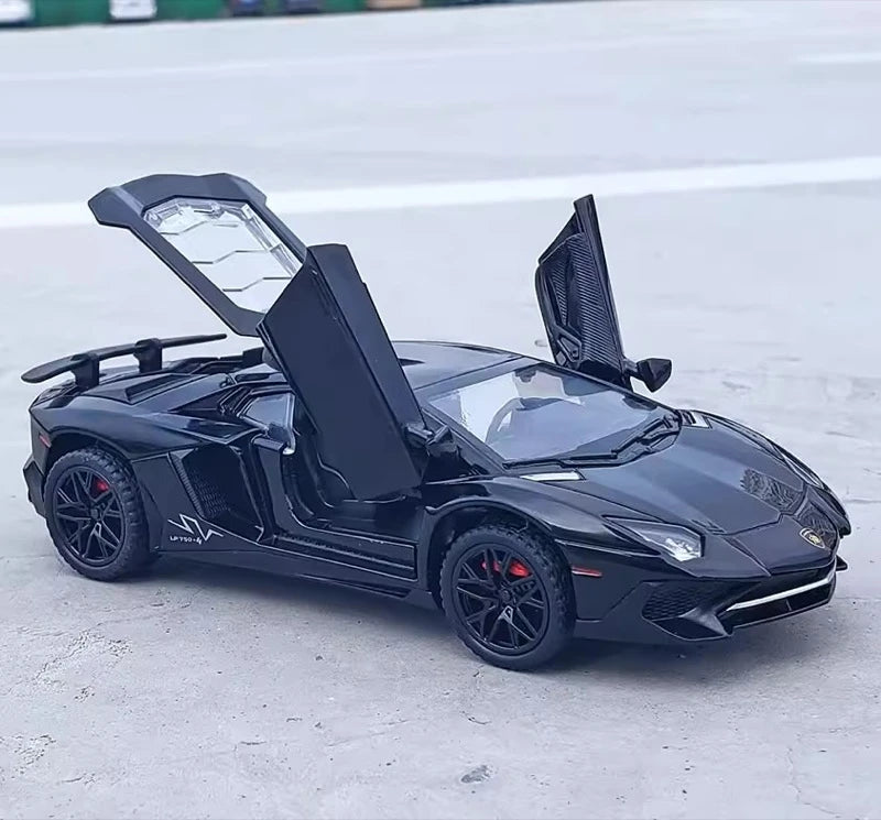 [TOY] 1:32 Lamborghini 2016 Aventador LP750-4 SV SuperVeloce Black Model Car Die-Cast