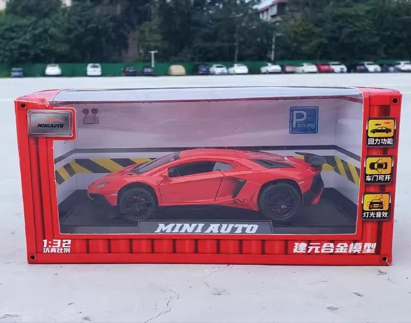 [TOY] 1:32 Lamborghini 2016 Aventador LP750-4 SV SuperVeloce Red Model Car Die-Cast