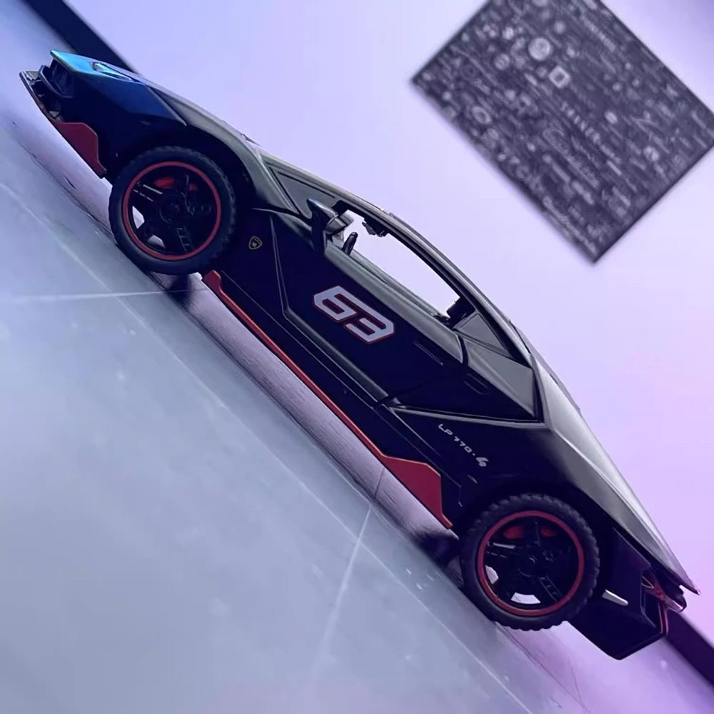 [TOY] 1:32 Lamborghini 2016 Centenario LP770-4 Black Model Car Die-Cast