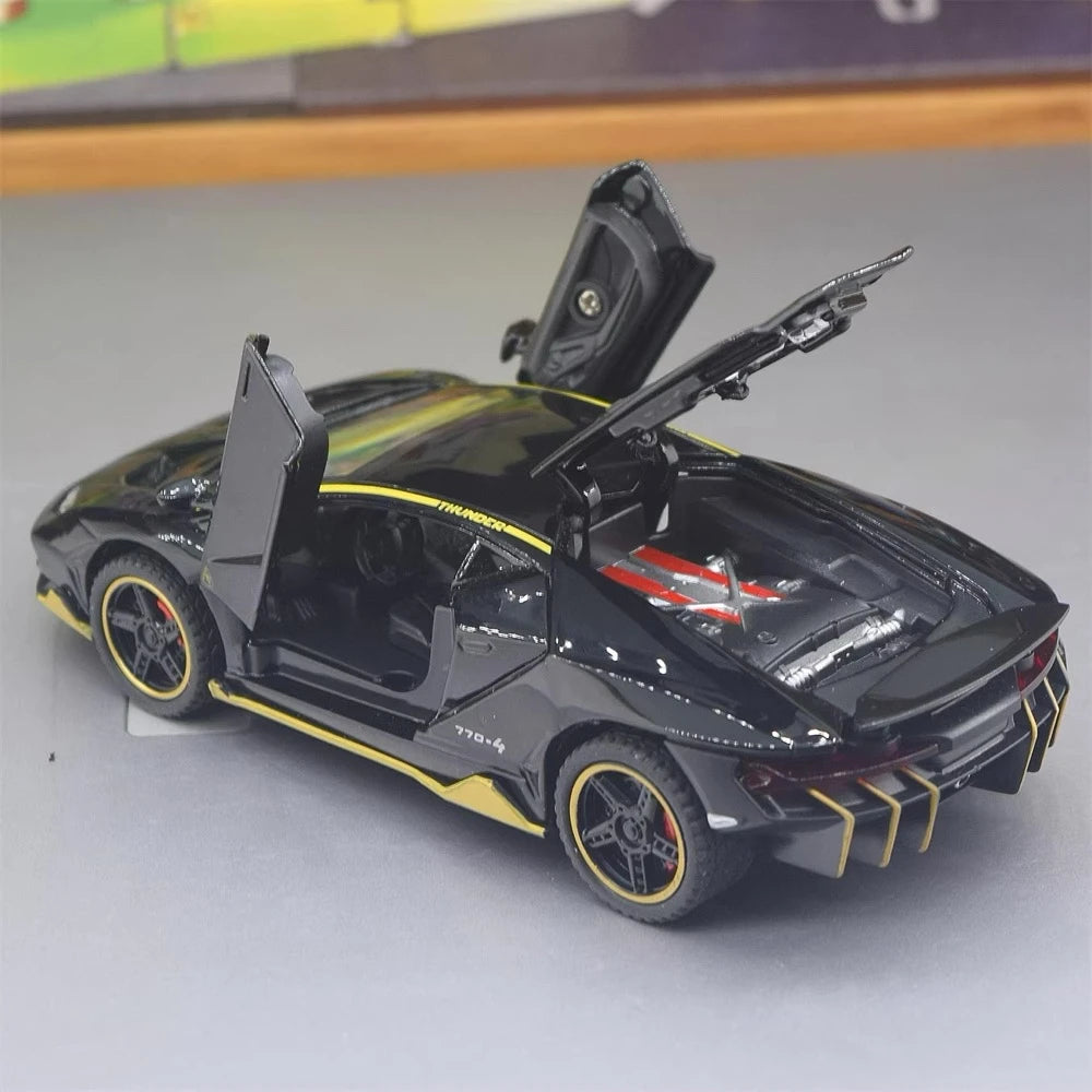 [TOY] 1:32 Lamborghini 2017 Centenario LP770-4 brillant noir voiture miniature Die-Cast