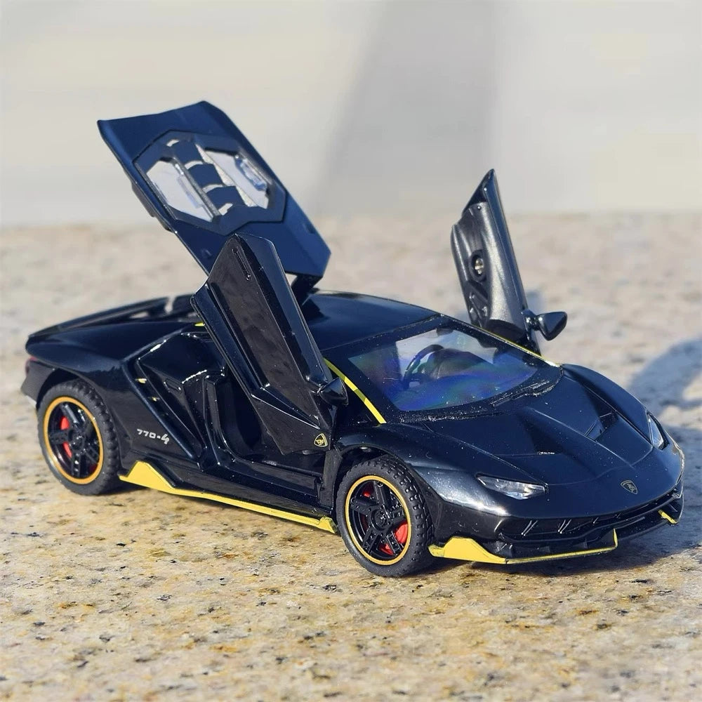 [TOY] 1:32 Lamborghini 2017 Centenario LP770-4 glanzend zwart modelauto Die-Cast