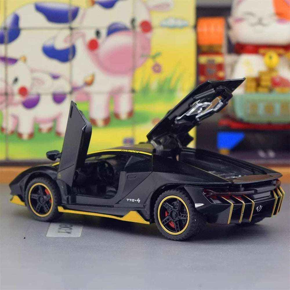 [TOY] 1:32 Lamborghini 2017 Centenario LP770-4 Matte Black Model Car Die-Cast
