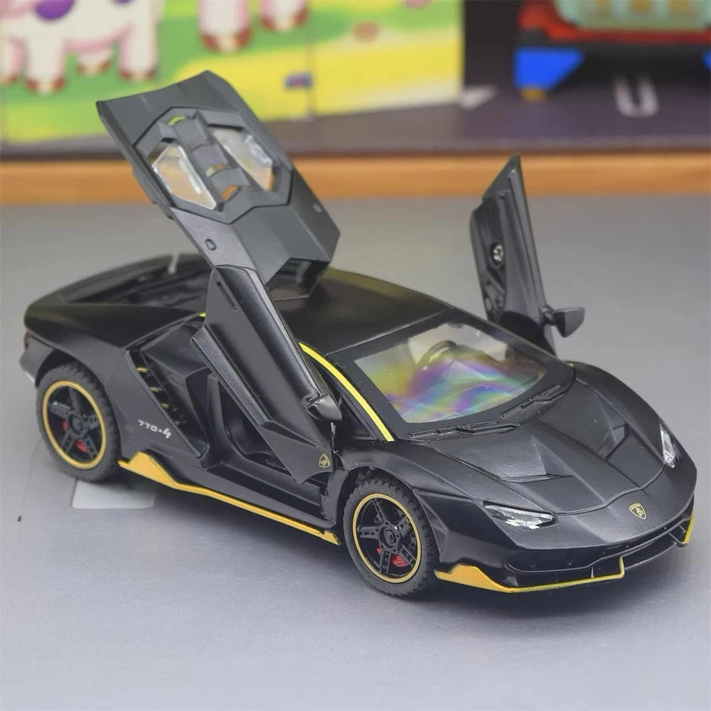 [TOY] 1:32 Lamborghini 2017 Centenario LP770-4 Matte Black Model Car Die-Cast