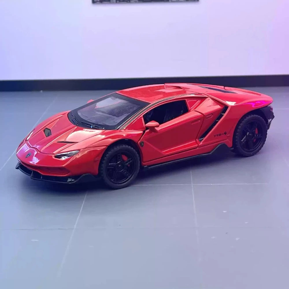 [TOY] 1:32 Lamborghini 2017 Centenario LP770-4 rosso modellino di auto Die-Cast