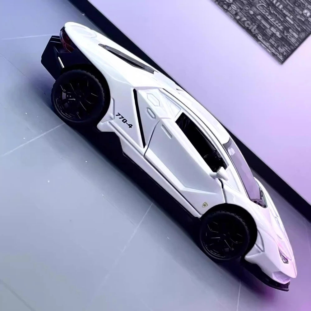 [TOY] 1:32 Lamborghini 2017 Centenario LP770-4 bianco modellino di auto Die-Cast
