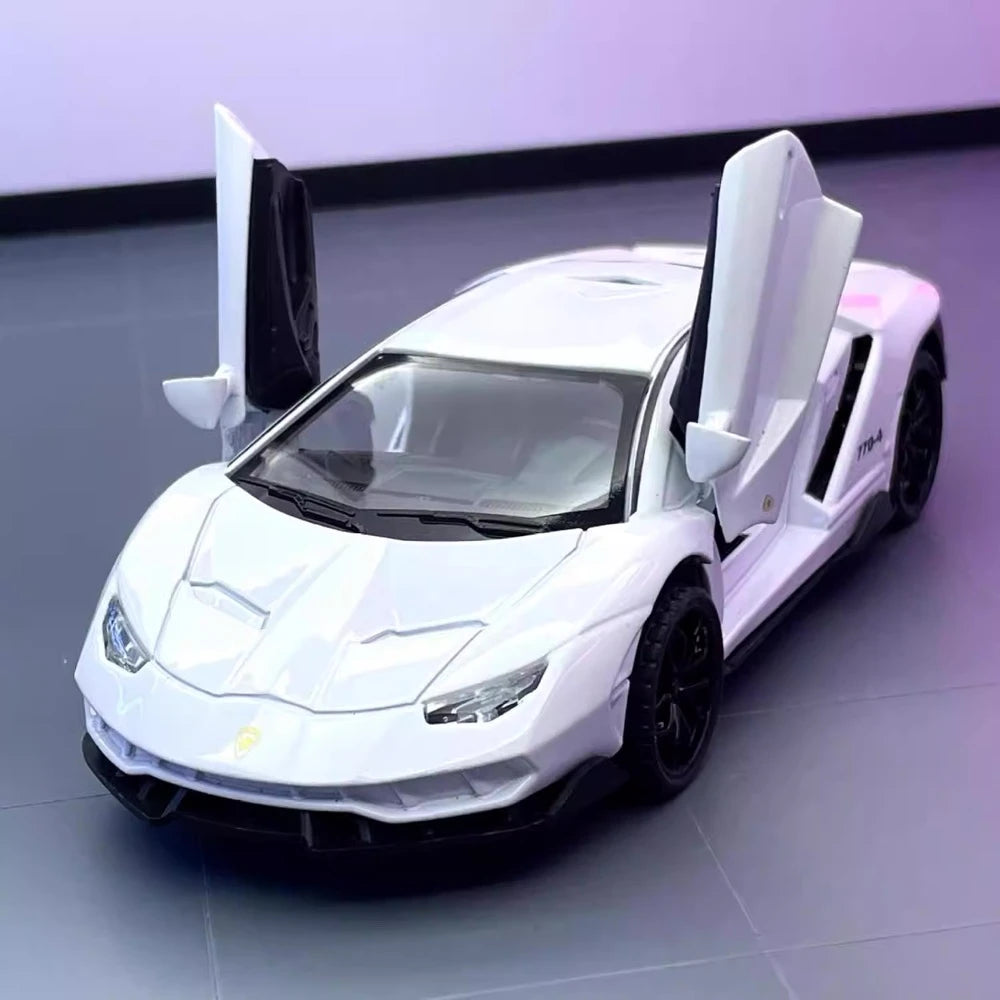 [TOY] 1:32 Lamborghini 2017 Centenario LP770-4 bianco modellino di auto Die-Cast