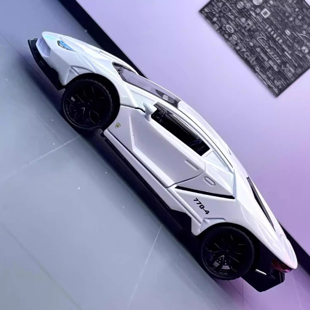[TOY] 1:32 Lamborghini 2017 Centenario LP770-4 bianco modellino di auto Die-Cast