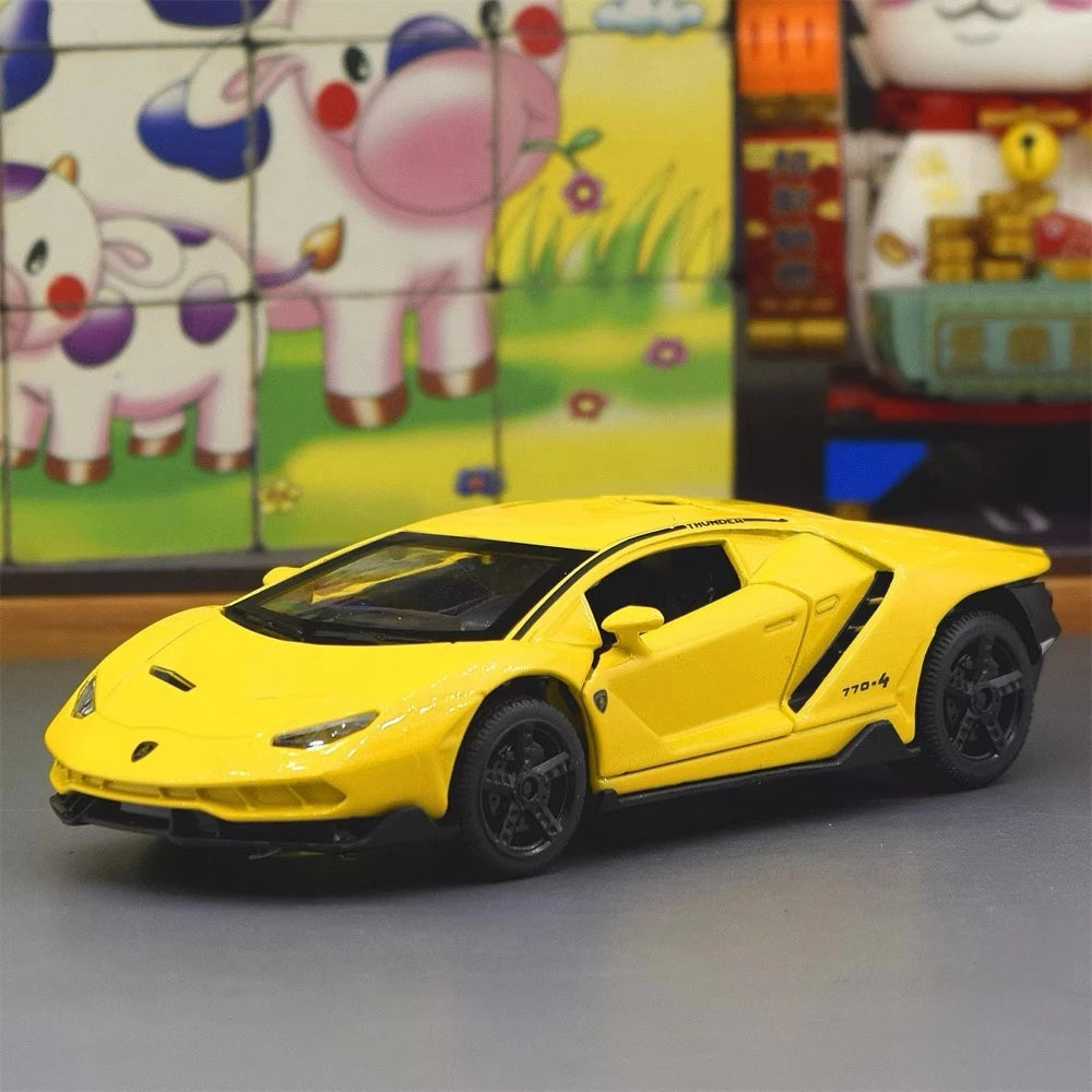 [TOY] 1:32 Lamborghini 2017 Centenario LP770-4 Yellow Model Car Die-Cast